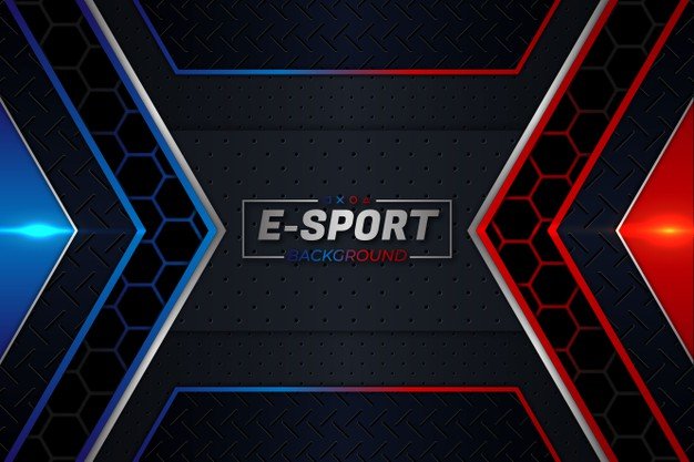 E-sports background red and blue style Premium Vector