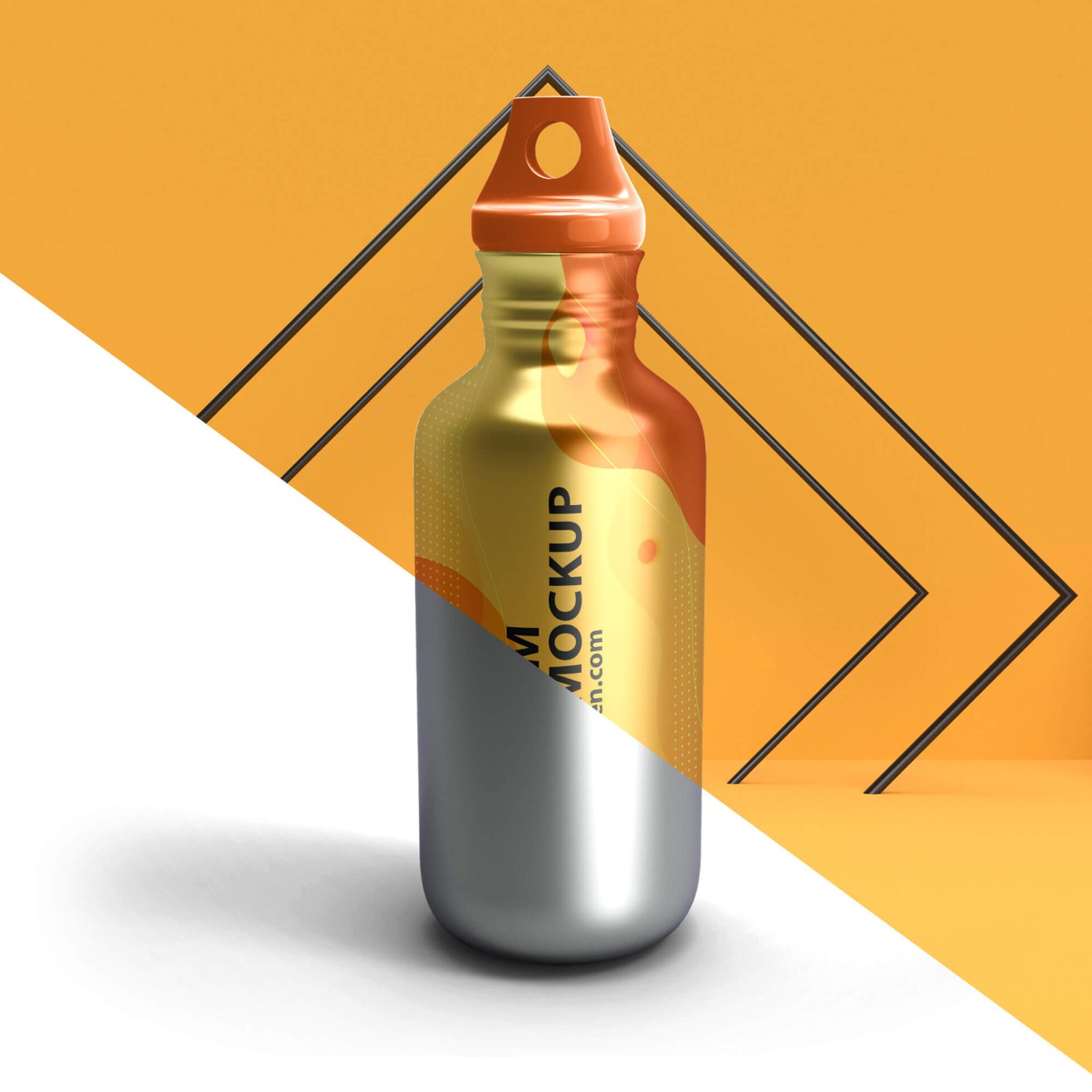 Download Free Aluminum Bottle Mockup PSD Template - Mockup Den