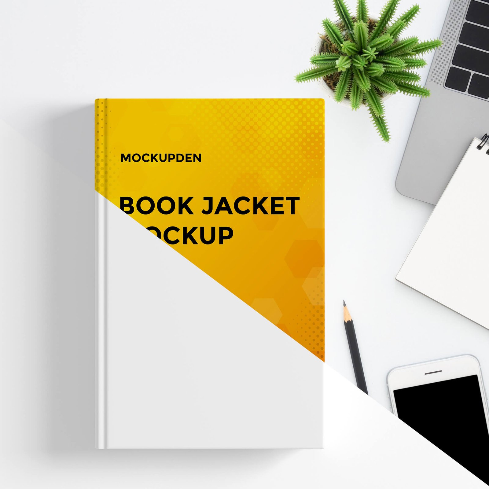 Editable Free Book Jacket Mockup PSD Template