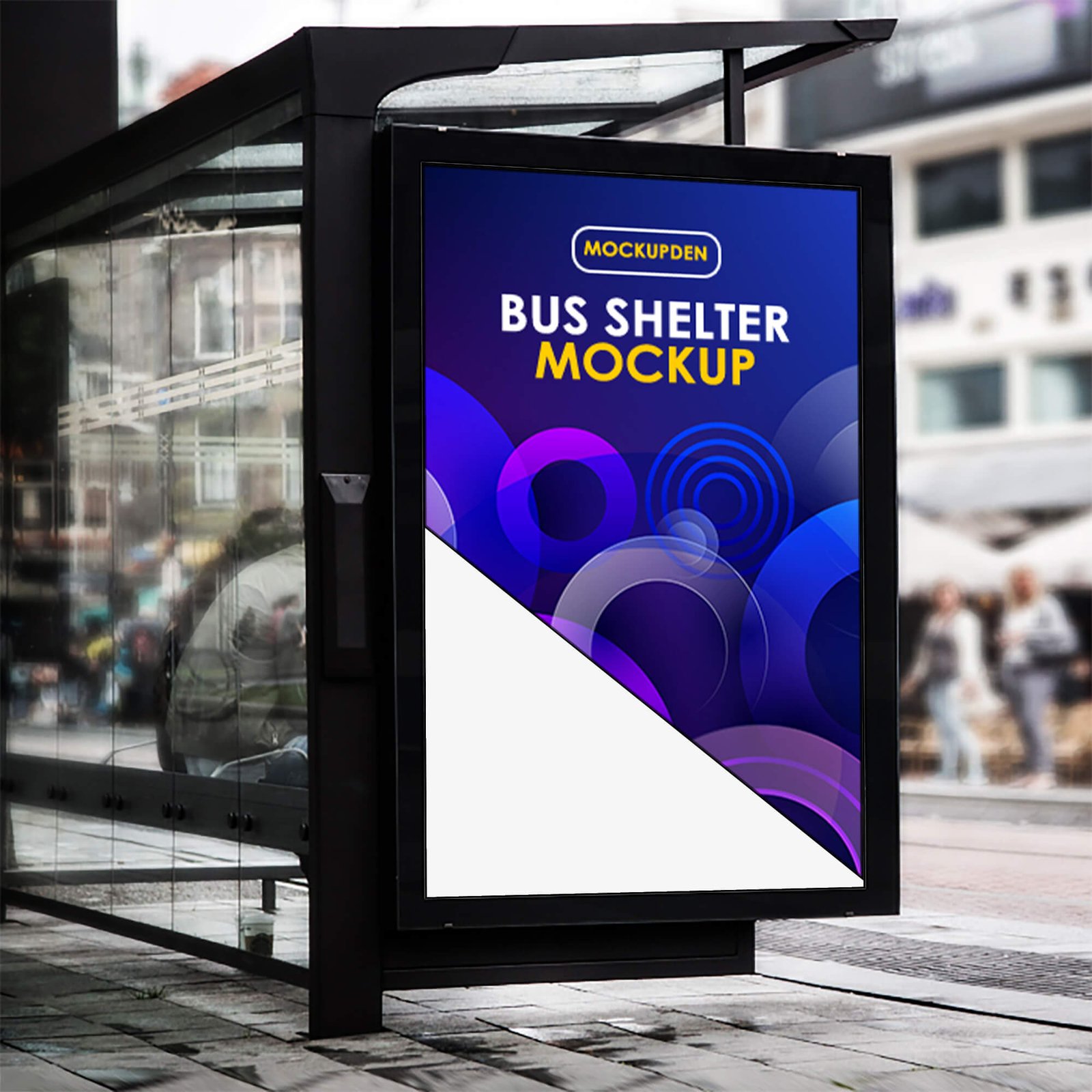 Editable Free Bus Shelter Mockup PSD Template