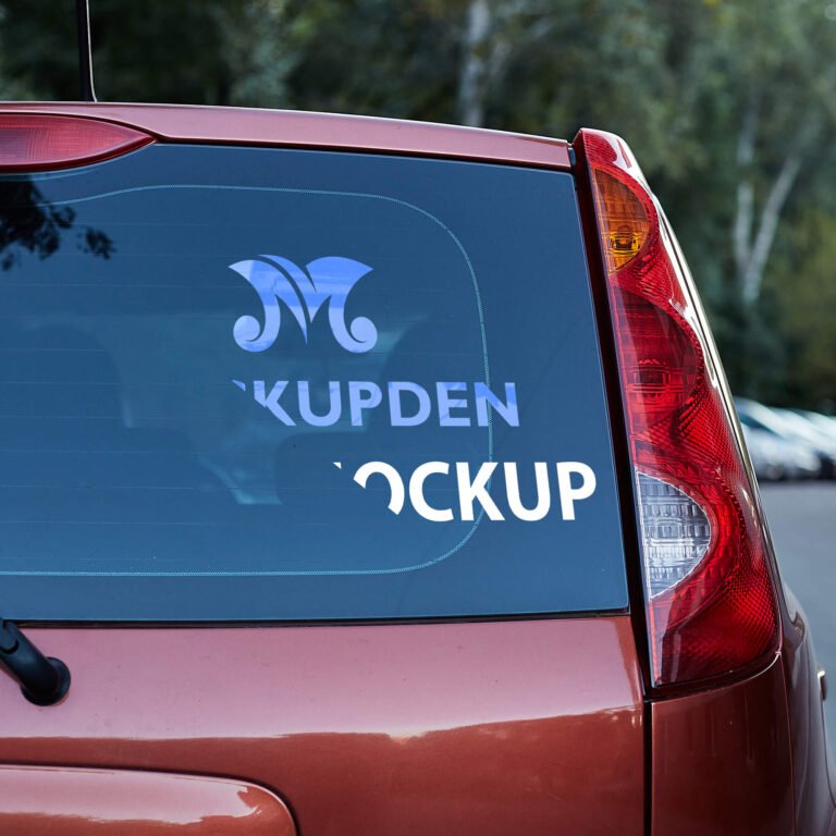 Download Free Car Decal Mockup PSD Template - Mockup Den