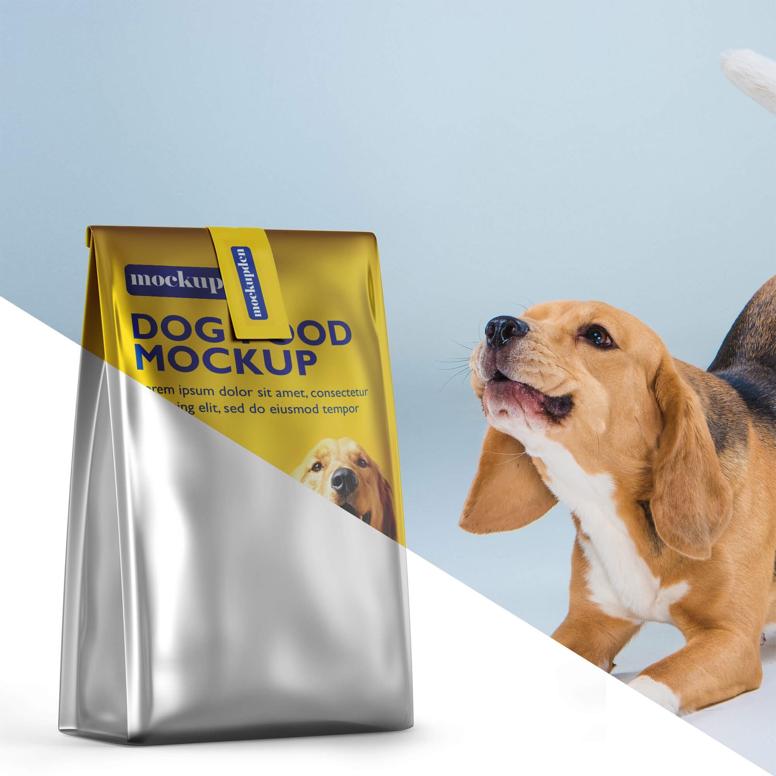 Editable Free Dog Food Mockup PSD Template