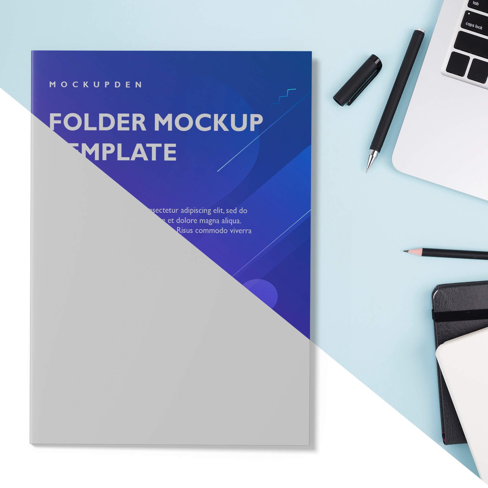 Editable Free Folder Mockup Template PSD Template
