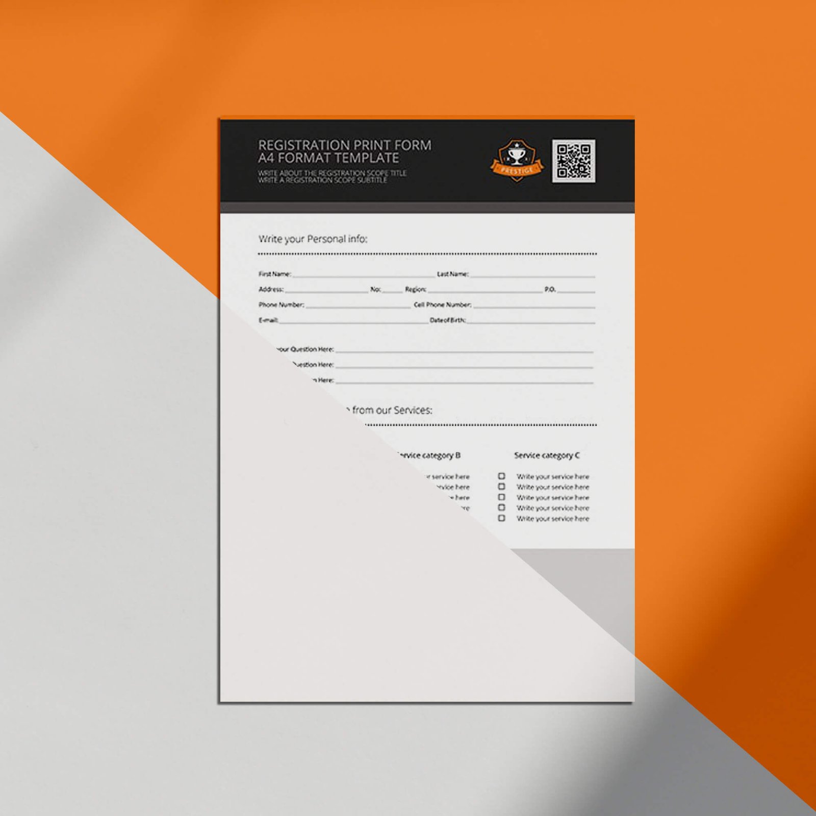 Editable Free Forms Mockup PSD Template