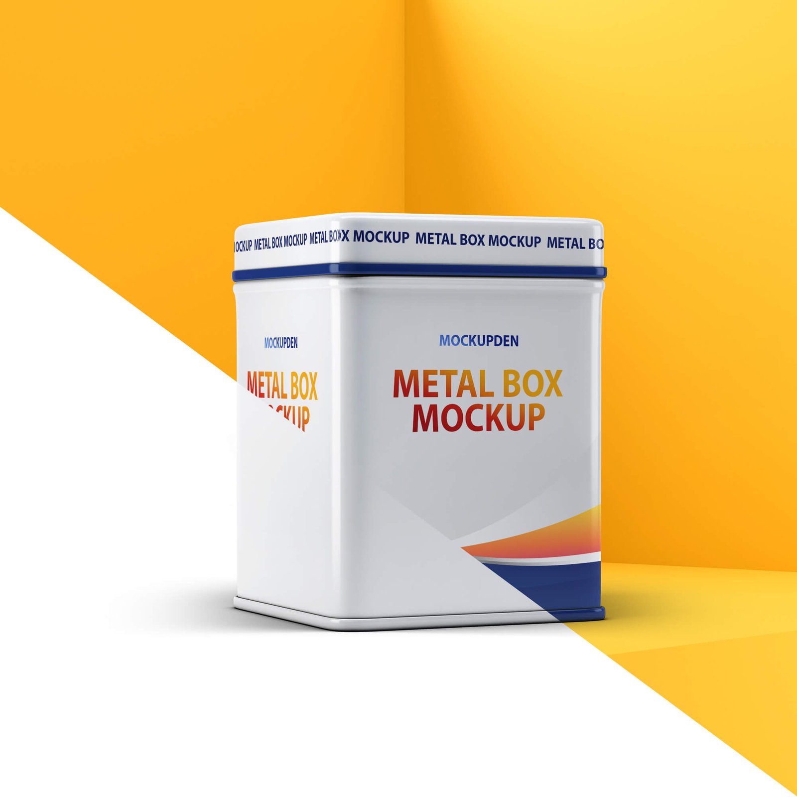 Editable Free Metal Box Mockup PSD Template