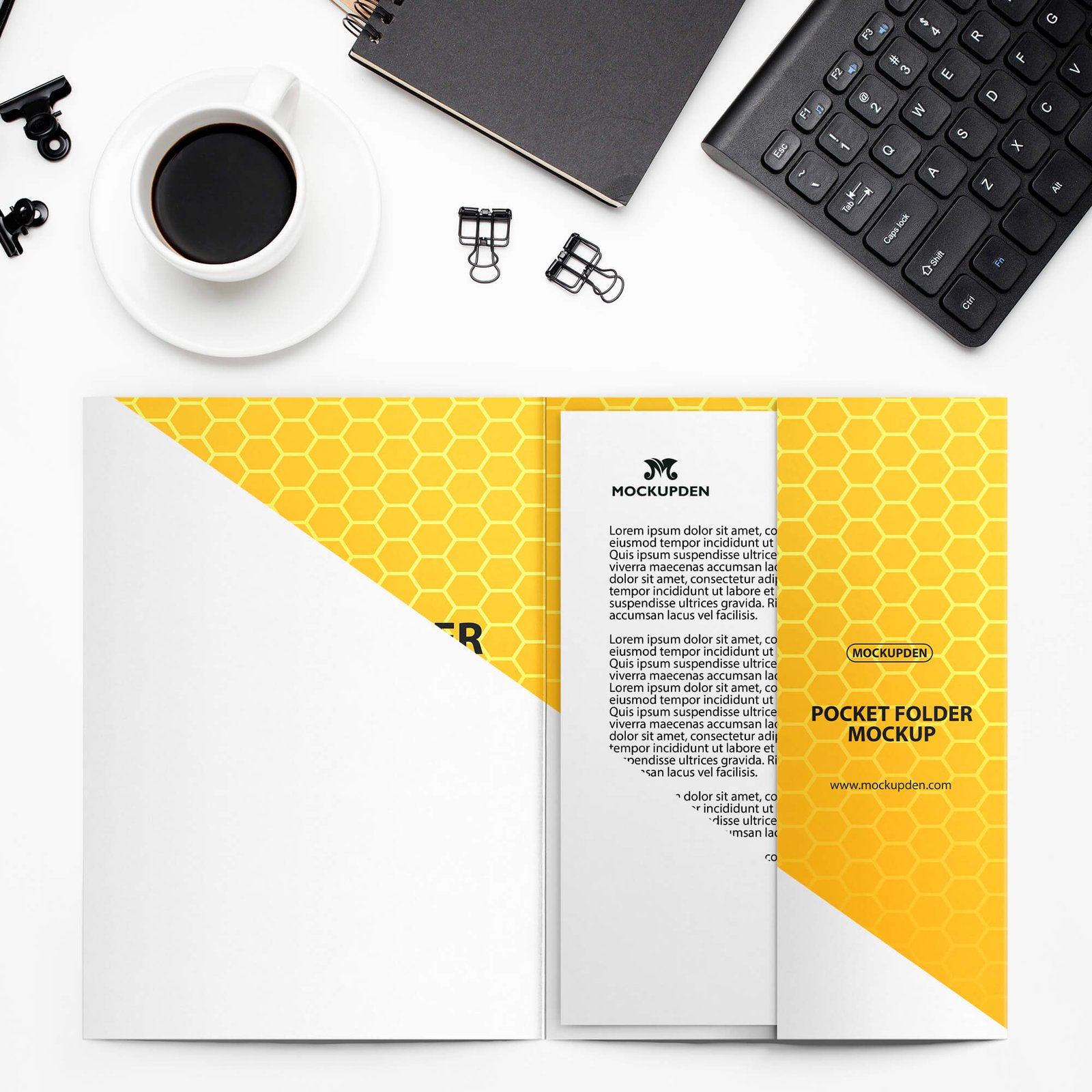 Editable Free Pocket Folder Mockup PSD Template