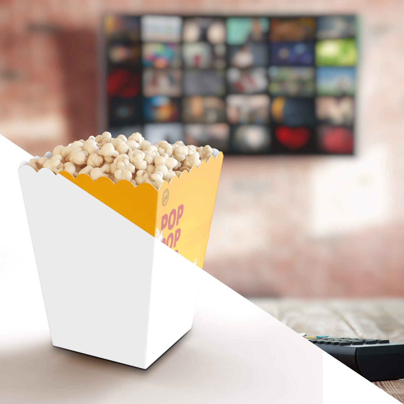 Free Popcorn Box Mockup PSD Template - Mockup Den