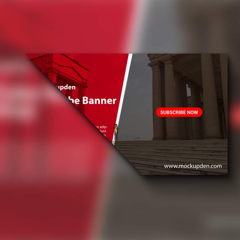 Download Free YouTube Banner Mockup PSD Template - Mockup Den