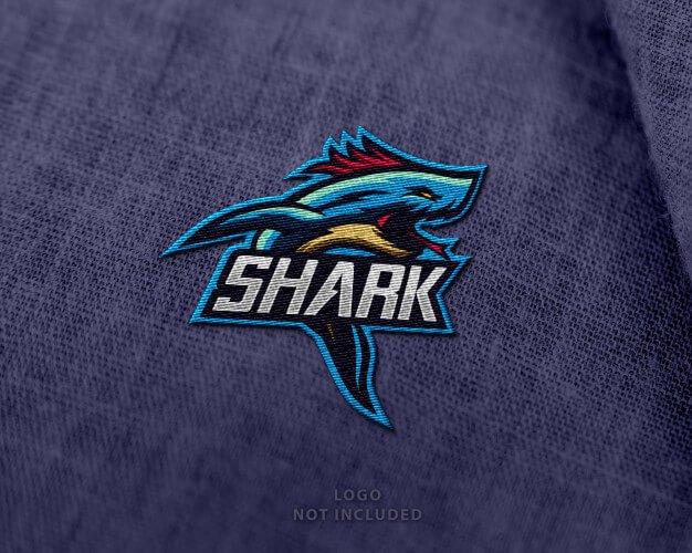 Embroidery mascot logo mockup Premium Psd