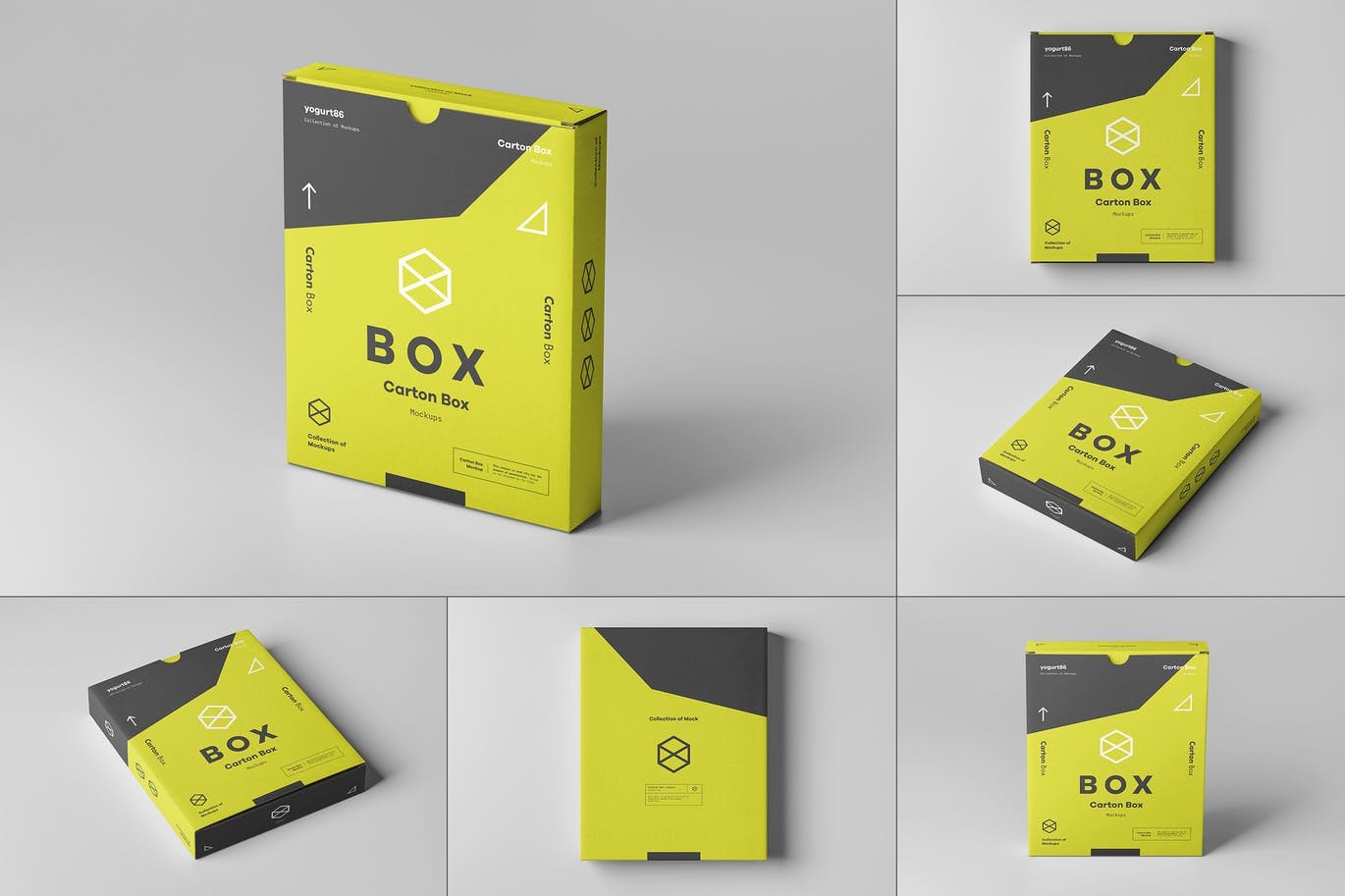 Flat Carton Box Mockup