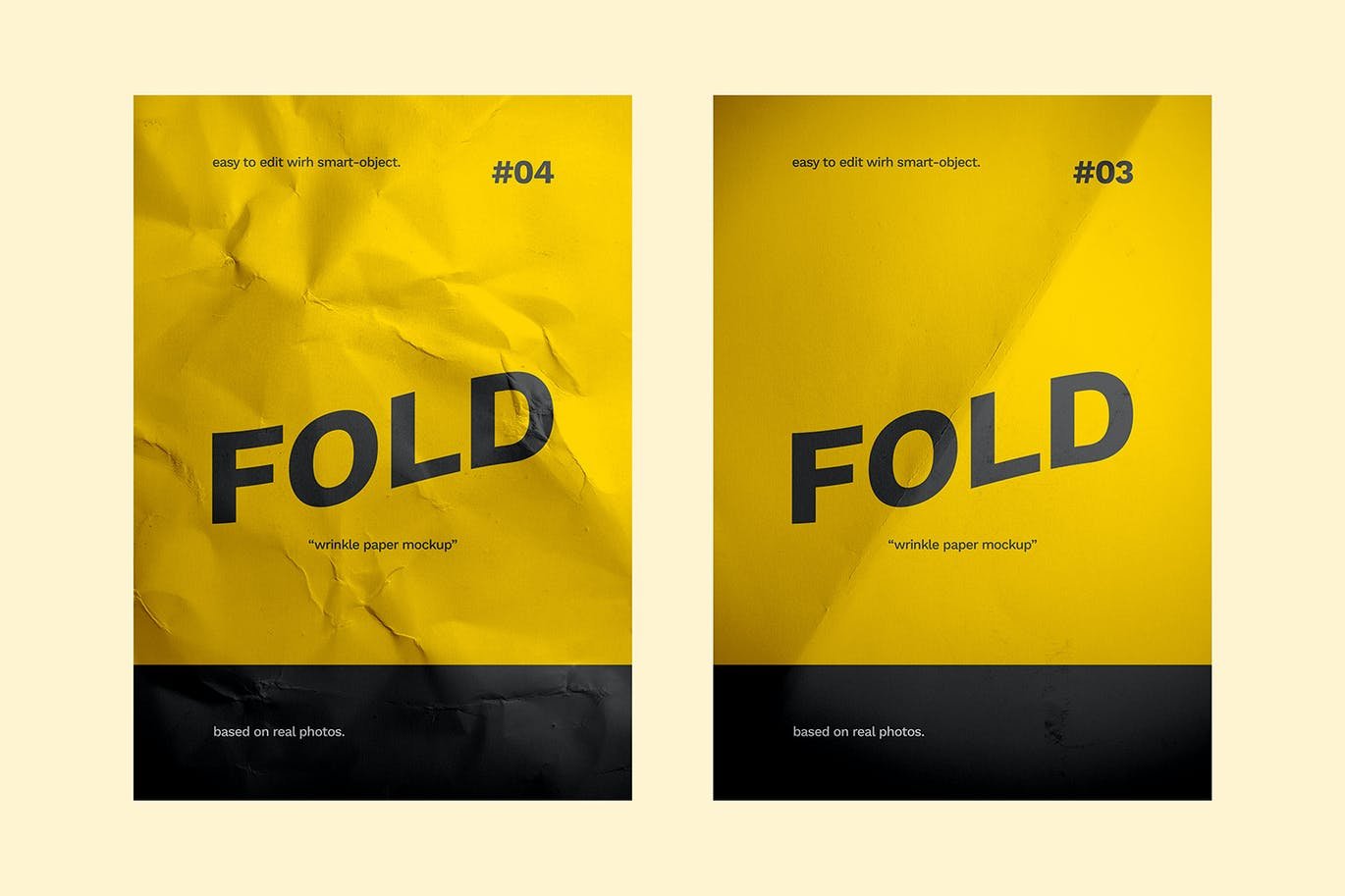 Flyer Paper Fold Mockup