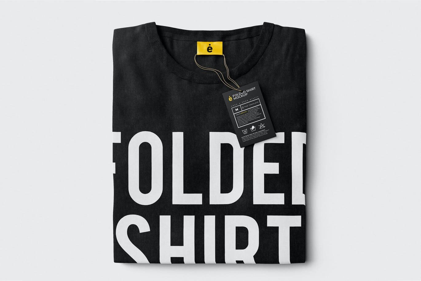 Folded T-Shirt Mockup Template