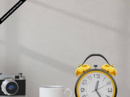 Free Alarm Clock Mockup PSD Template