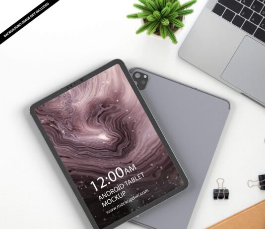 Free Android Tablet Mockup PSD Template (1)