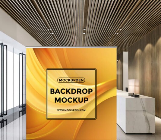 Free Backdrop Mockup PSD Template