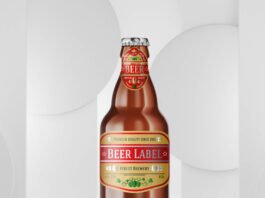 Free Beer Label Mockup PSD Template
