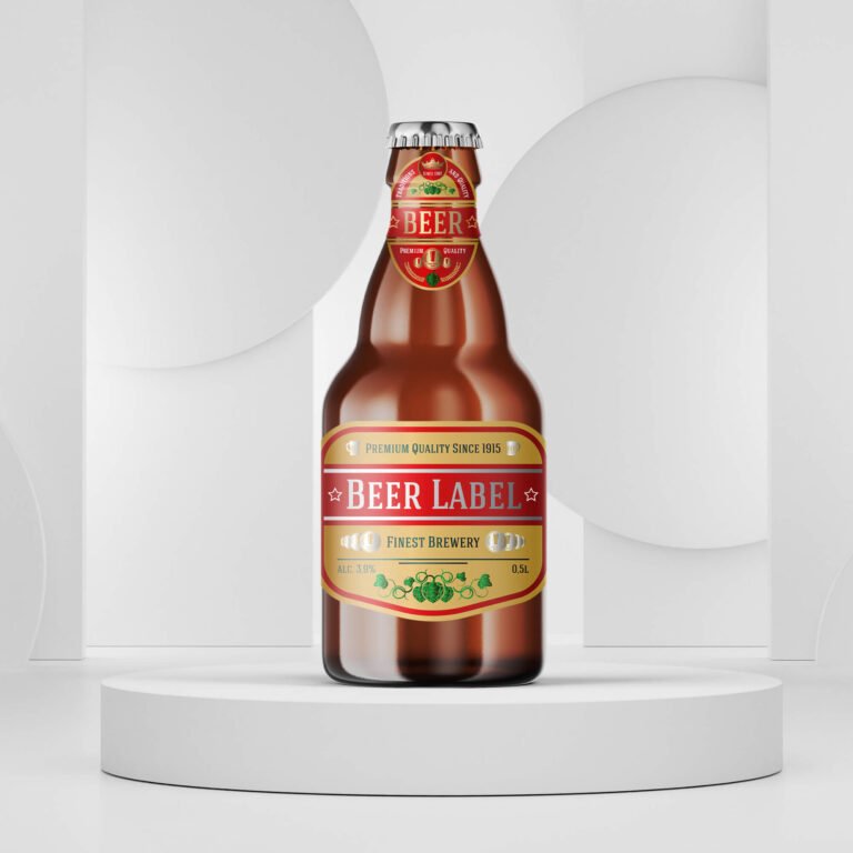 Free Beer Label Mockup PSD Template