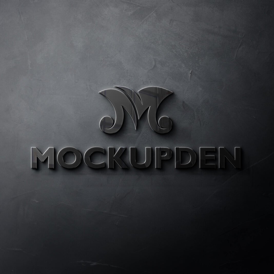 Free Black Logo Mockup PSD Template - Mockup Den