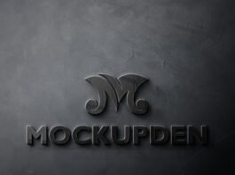 Free Black Logo Mockup PSD Template