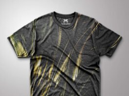 Free Black Tee Mockup PSD Template