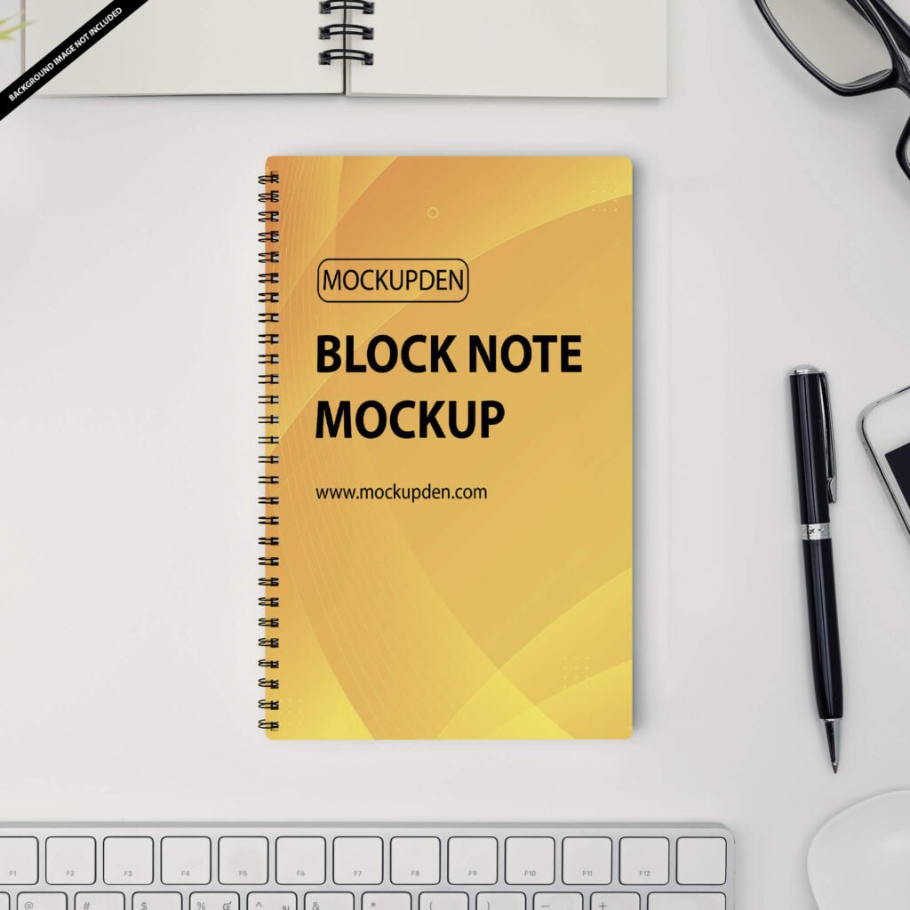 Download Free Block Note Mockup PSD Template - Mockup Den