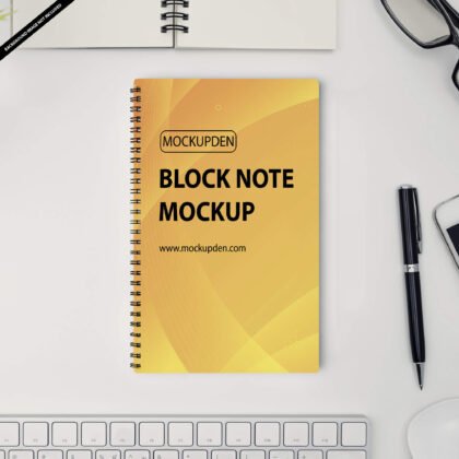 Download Free Block Note Mockup PSD Template - Mockup Den