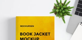 Free Book Jacket Mockup PSD Template