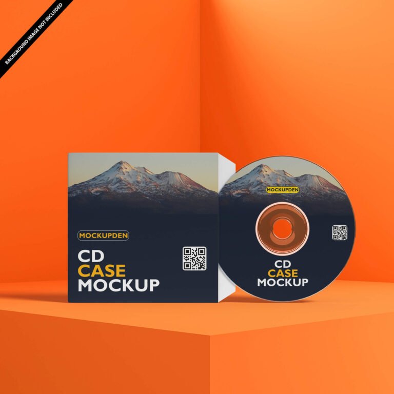 Free CD Case Mockup PSD Template