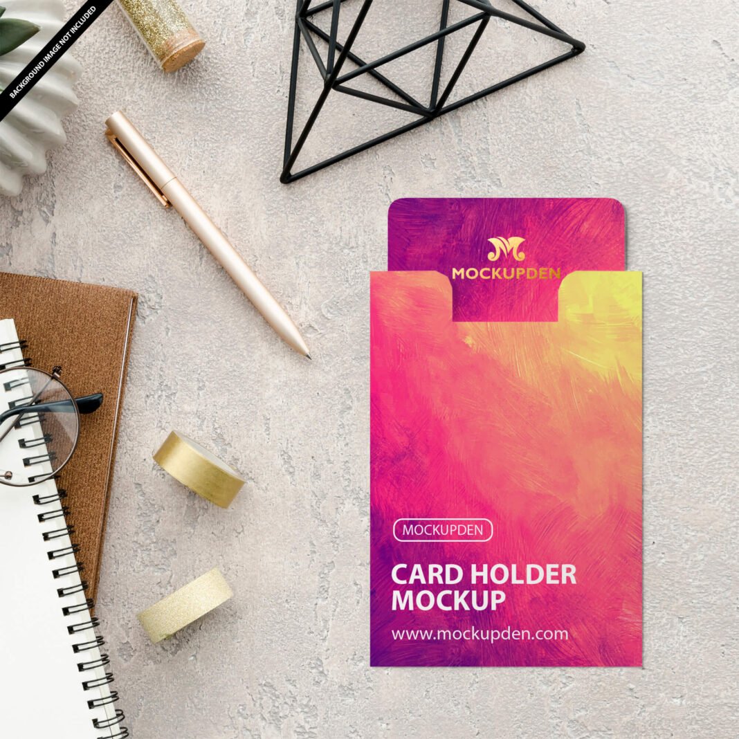Free Card Holder Mockup PSD Template Mockup Den