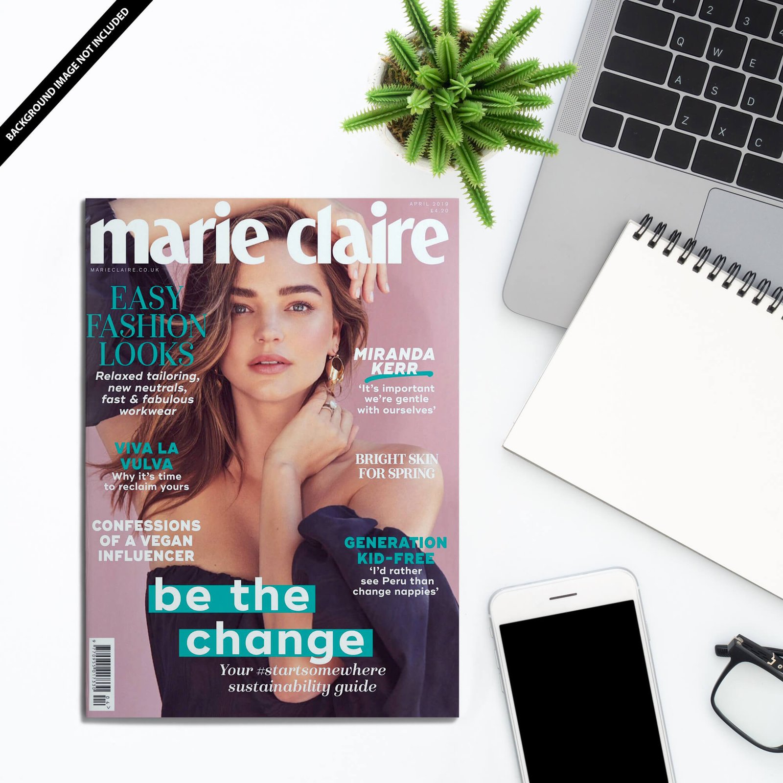Free Cover Magazine Mockup PSD Template