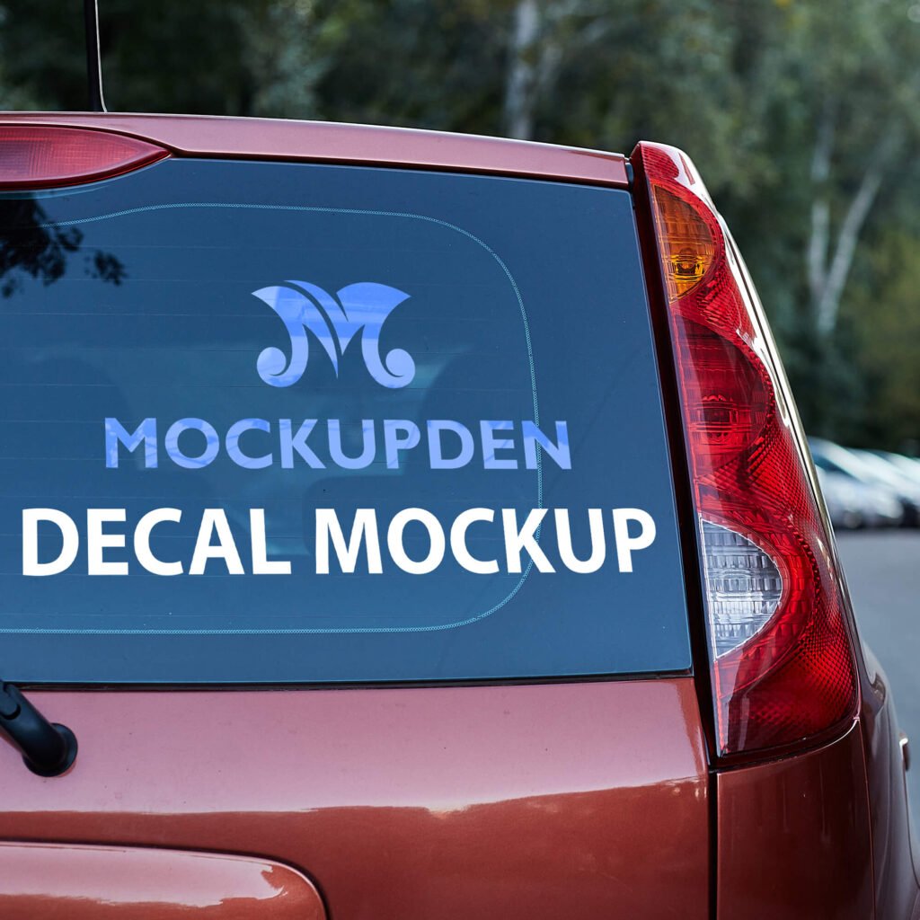Download Free Car Decal Mockup PSD Template - Mockup Den