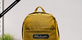 Free Diaper Bag Backpack Mockup PSD Template