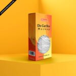 Free Die Cut Box Mockup PSD Template