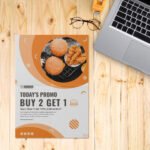 Folded Poster Free Mockup PSD Template Free Folded Poster Mockup PSD Template 1