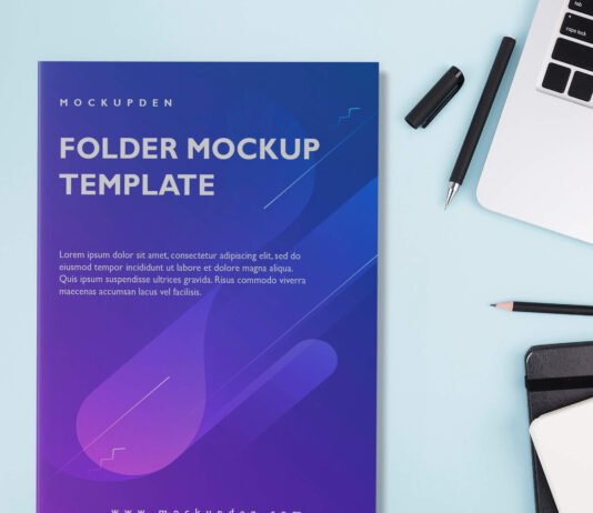 Free Folder Mockup Template PSD Template