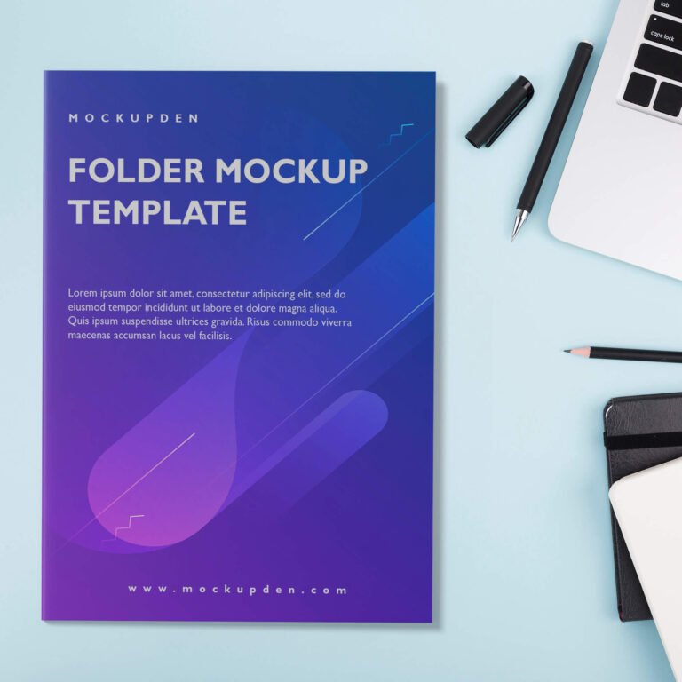 Free Folder Mockup Template PSD Template