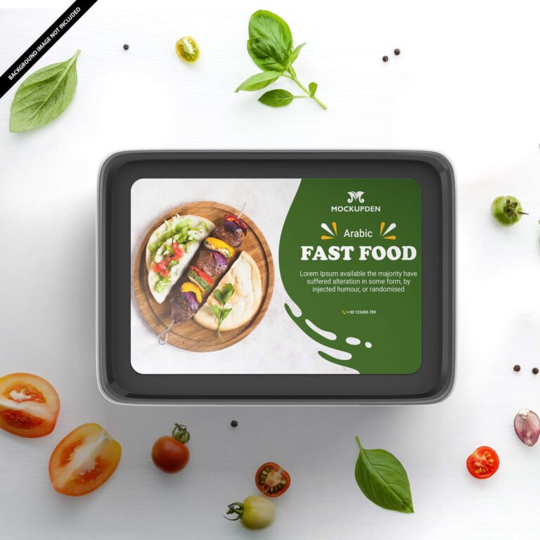 Free Food Box Mockup PSD Template