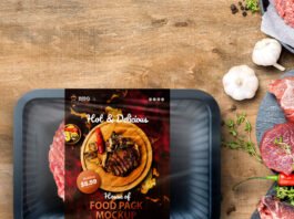 Free Food Pack Mockup PSD Template