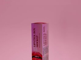 Free Lipstick Box Mockup PSD Template