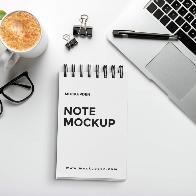 Free Note Mockup PSD Template