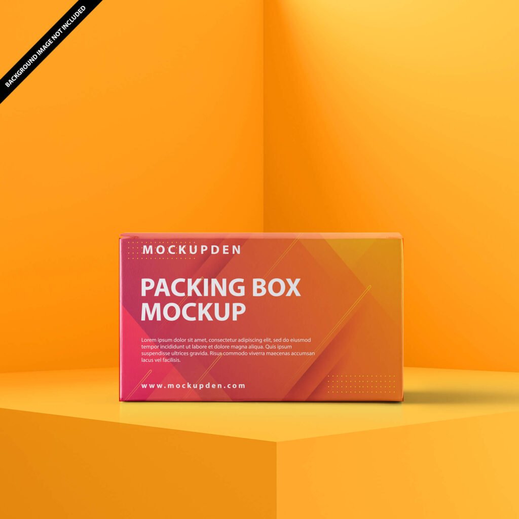 Free Packing Box Mockup PSD Template - Mockup Den