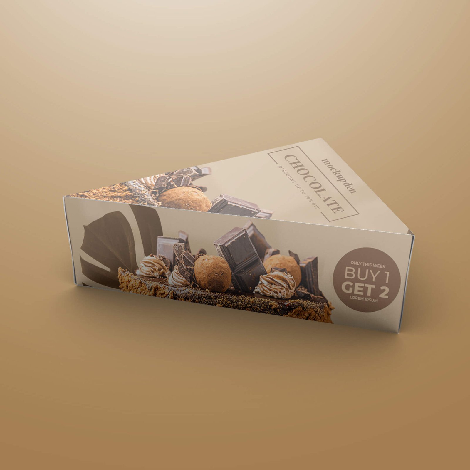 Free Pastry Box Mockup PSD Template Mockup Den