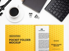 Free Pocket Folder Mockup PSD Template