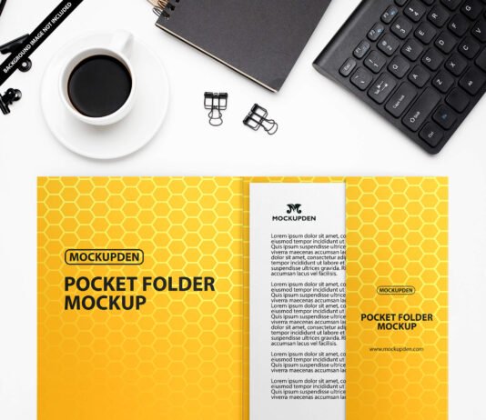 Free Pocket Folder Mockup PSD Template
