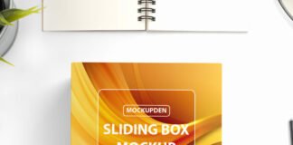 Free Sliding Box Mockup PSD Template