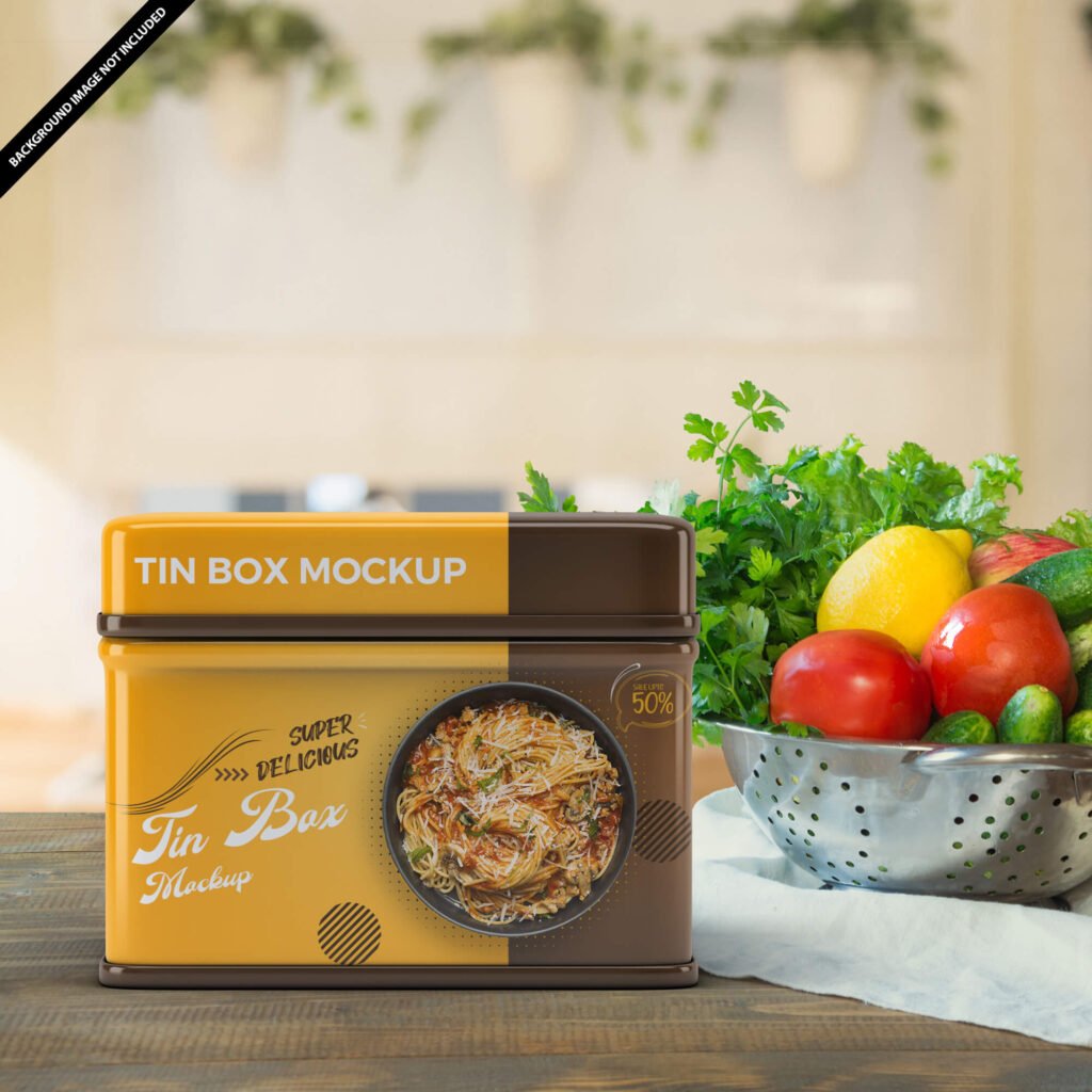 Download Free Tin Box Mockup PSD Template - Mockup Den