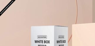 Free White Box Mockup PSD Template