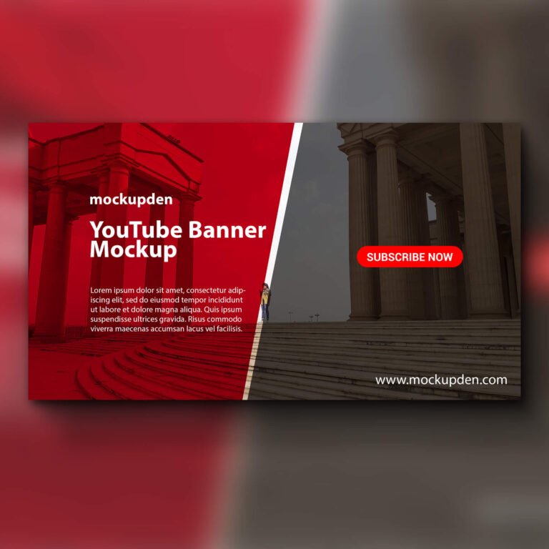 Free YouTube Banner Mockup PSD Template