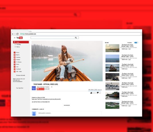 Free YouTube Pre Roll Mockup PSD Template