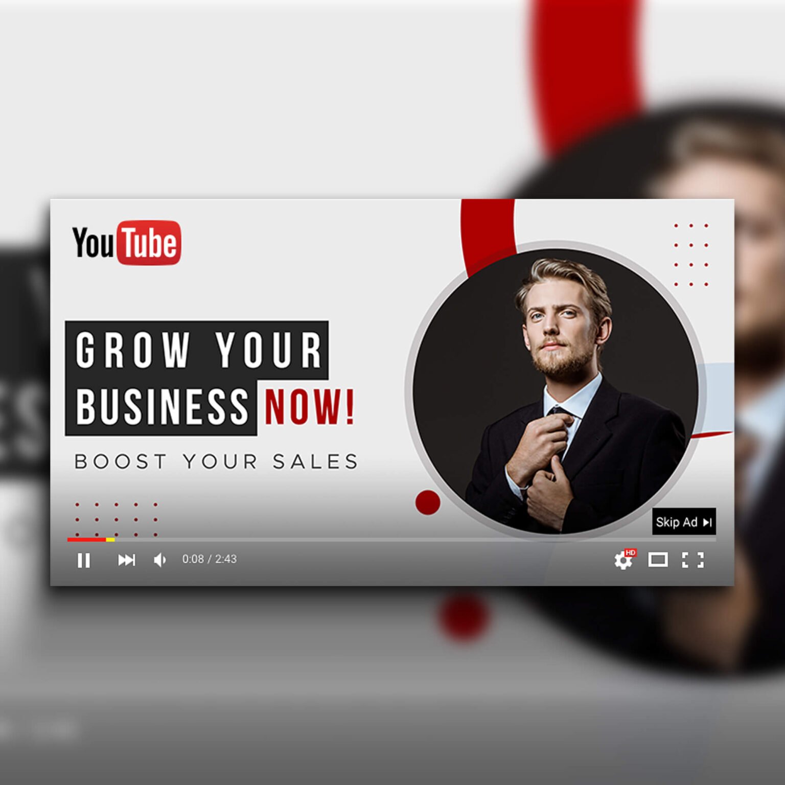 Free YouTube Ad Mockup PSD Template - Mockup Den